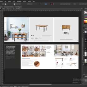 Vorschau auf ein mit Affinity Publisher erstelltes Dokument, einen Möbelprospekt